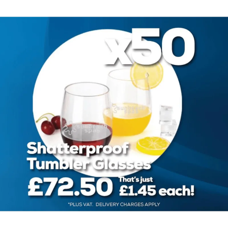 Sunbeach Spas Shatter Resistant Clear Spa Cups