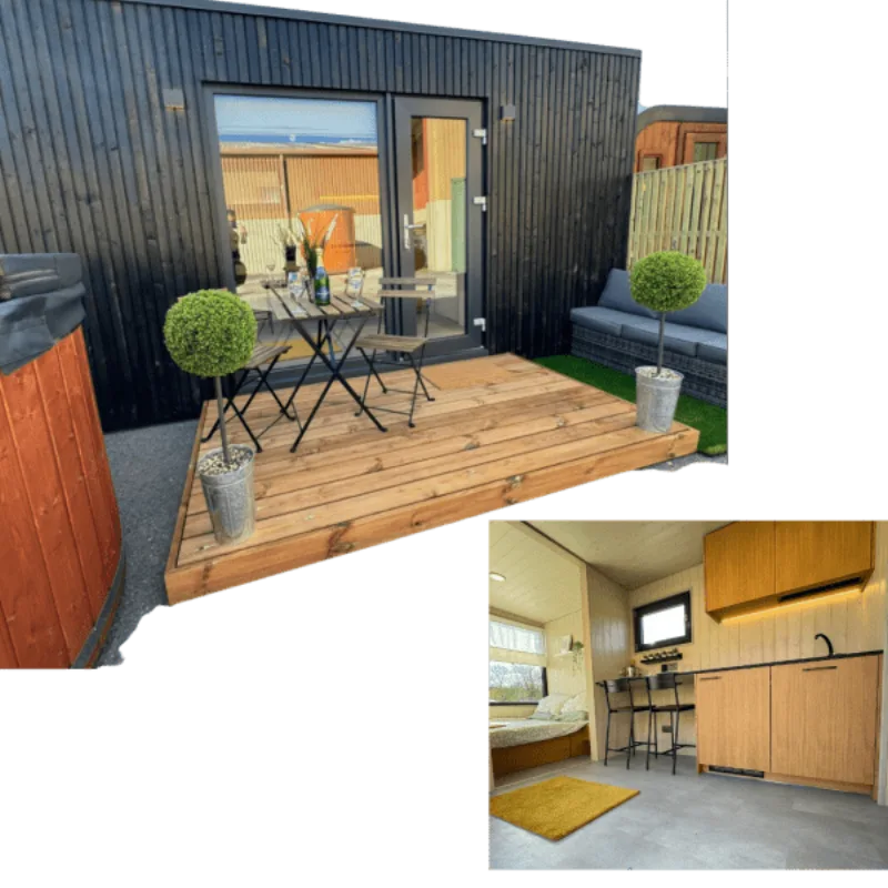 Luxury glamping pod for 2/3 people