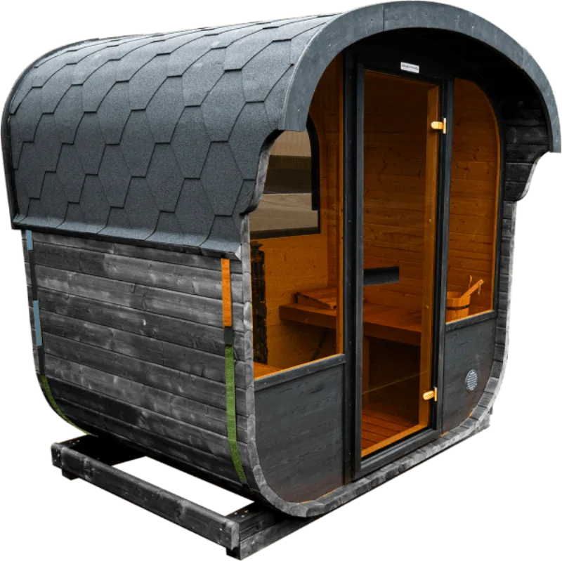 New Cube sauna 160cm PRE ASSEMBLED With 6.8KW Heater (Anthracite Grey)